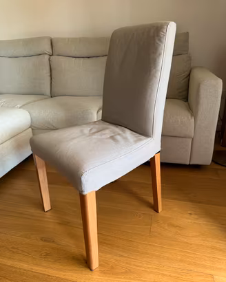 4 sedie in rovere, sfoderabili