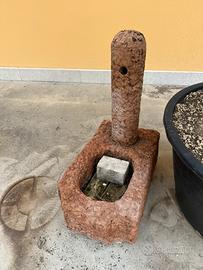 FONTANA DA GIARDINO IN MARMO ROSSO ASIAGO