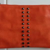 Borsa/pochette ecopelle color arancione