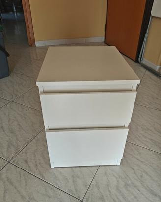 Comodino IKEA MALM 2 cassetti bianco - Già montato