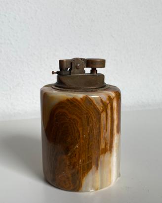 Accendino da tavolo vintage anni 70 onice+ottone
