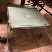 Tavolini vetro , ottone e plexiglass