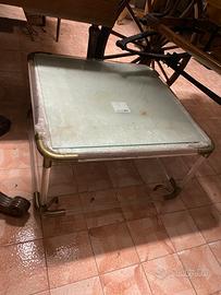 Tavolini vetro , ottone e plexiglass