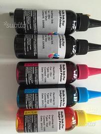 Kit inchiostro ricarica 5x100ml Canon hp stampante