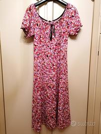 Abito lungo fantasia floreale, tg46 COME NUOVO