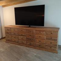 credenza cassettiera in legno vecchio cassetti ant