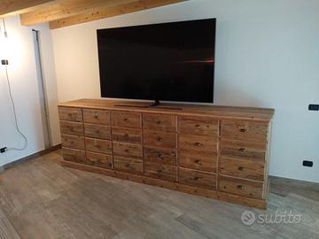 credenza cassettiera in legno vecchio cassetti ant
