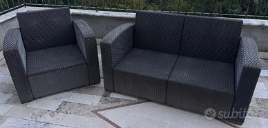 Set da esterno/giardino tavolo sedie poltrone