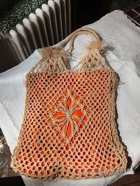 Borsa spago intrecciata