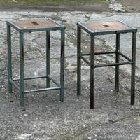 Coppia sgabelli industriali modernariato vintage