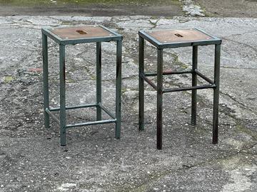Coppia sgabelli industriali modernariato vintage