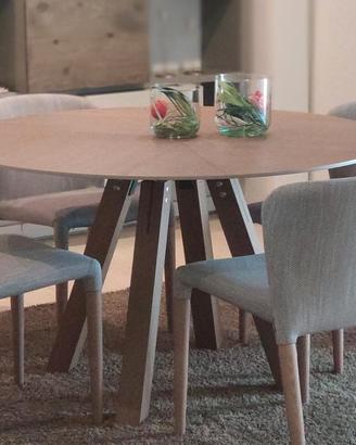 tavolo tondo legno rovere NUOVO