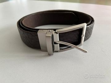 Cintura in pelle marrone da uomo 110 cm
