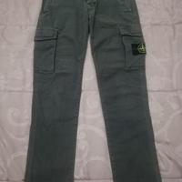 Pantaloni Stone Island Cargo Slim Fit Cotone Verde