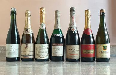 Bottiglie di Vino Spumante Vintage da Collezione
