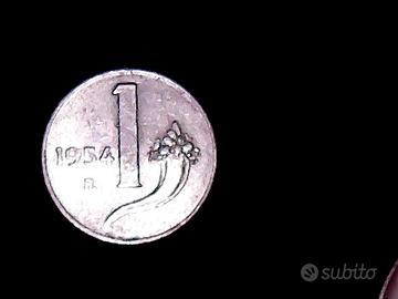 1 Lira 1954-1955-1957-1958 Cornucopia Repubblica I