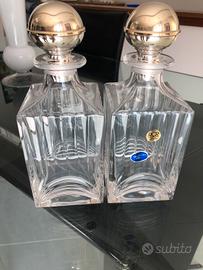 Bottiglie cristallo tappo argento