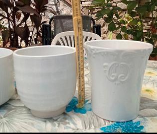 Portavasi, cache pot bianchi