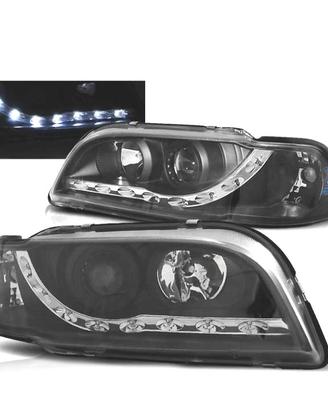 FARI PER VOLVO S40 V40 96-00 LUCE DIURNA LED NERO