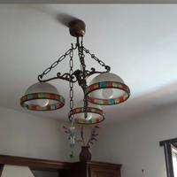 lampadario ferro battuto 