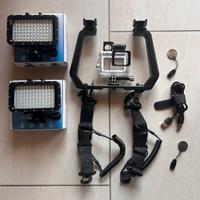 Set accessori diving foto e video Go Pro Luci