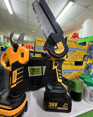 Forbice e sega a batteria con garanzia