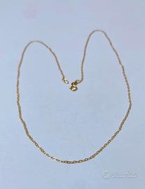 Collana rolo ovalina in oro giallo 18kt 750