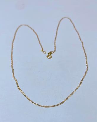 Collana rolo ovalina in oro giallo 18kt 750