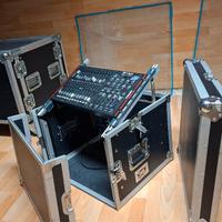 FLIGHT CASE 6U RACK + TOP PER MIXER LAPTOP