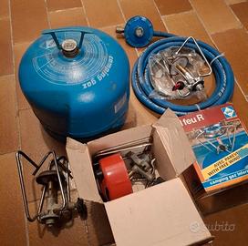 Fornelli e bombola da campeggio