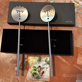 Set Posate Insalata in Acciaio Stile Alessi Design