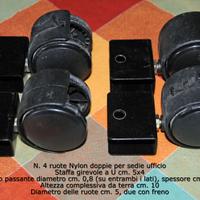 Ruote Nylon doppie girevoli
