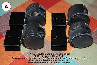 Ruote Nylon doppie girevoli