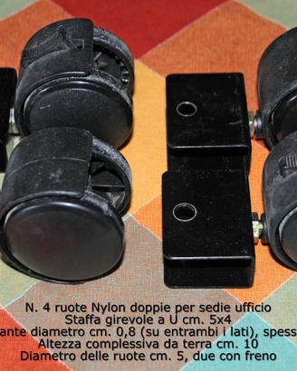 Ruote Nylon doppie girevoli