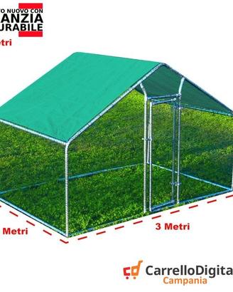 Gabbia per Polli 3x2m x 2mH-6mq - Verde