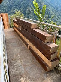 Travi in legno x tetto, materiale da costruzione