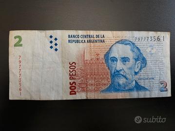 Banconota da 2 pesos argentina 