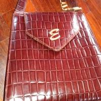 Borsa di coccodrillo anni 80 vintage 