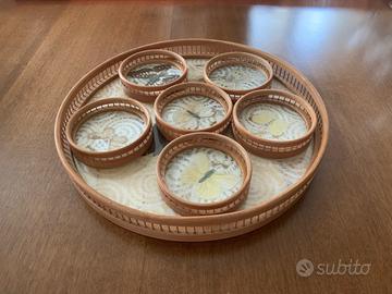 Vassoio con portabicchieri