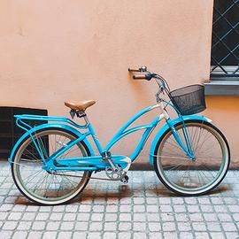 Bicicletta da donna blu deluxe - American Cruiser