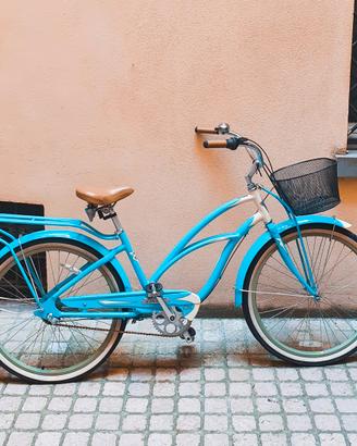 Bicicletta da donna blu deluxe - American Cruiser