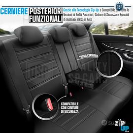 COPRISEDILI Auto Universali Pelle PU e Tessuto COMPLETI Anteriori  Posteriori TÜV