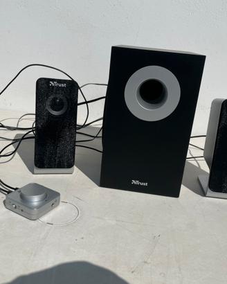 Sistema audio Trust 2.1 funzionante