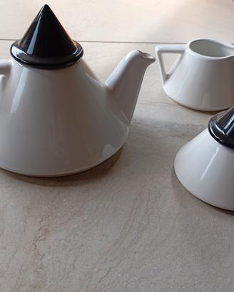Set da tè & caffè anni 80 bianco e nero