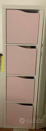Kallax Ikea quattro scomparti verticale con ante