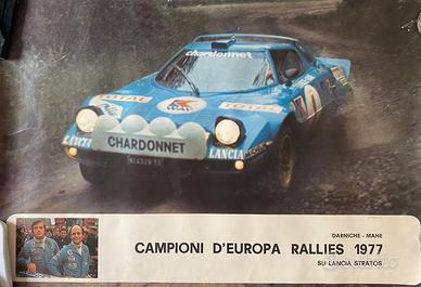 Poster DARNICHE e MAHE Lancia Stratos rallies 1977