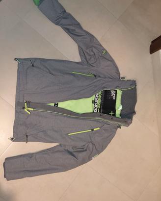 Giubbotto Super dry grigio inserti fluo tagia S