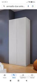 armadio bianco due ante