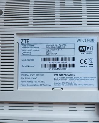 wifi router Z.T.E Wind 