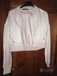 Bomber Satinato Zara - Rosa Cipria / Salmone